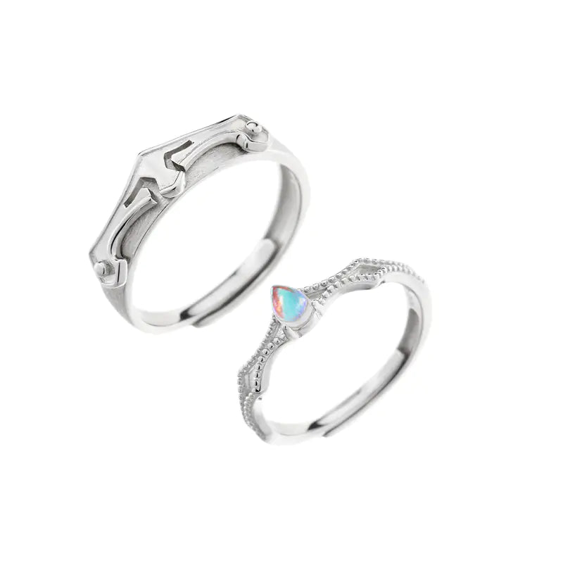 Knight and Princess Couple Rings - Simple Matching Set